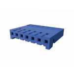 Amphenol ICC Crimp Connector Housing, 2.54mm Pitch, 7 Way, 1 Row