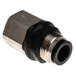 Legris Pneumatic Bulkhead Threaded-to-Tube Adapter, Push In 12 mm, G 1/2 Female BSPPx12mm