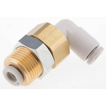 SMC Pneumatic Bulkhead Threaded-to-Tube Adapter, Push In 4 mm, M12 x 1 Male BSPPx4mm