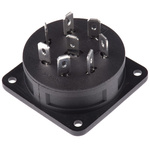 Bulgin Power Connector Panel Mount Socket, 8, Solder Termination, 6A, 250 V ac