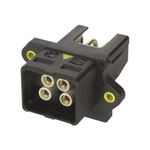 HARTING, HARTING PushPull Power Connector Cable Mount Socket, 4P, Solder Termination, 12A, 48 V