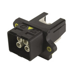 HARTING, HARTING PushPull Power Connector Cable Mount Socket, 4P, Crimp Termination, 12A, 48 V