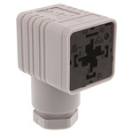 Hirschmann 2P+E DIN 43650 A Solenoid Valve Connector, Female, Central Nut, GDM Series, 16A, 250 V ac/dc, IP65