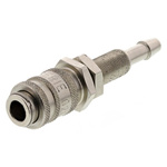 RS PRO Pneumatic Quick Connect Coupling Brass M7 x 0.5 4mm Hose Barb