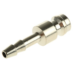 RS PRO Pneumatic Quick Connect Coupling Brass 4mm Hose Barb