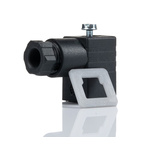 RS PRO 3P+E DIN 43650 C, Female Solenoid Valve Connector, No, 250 V ac Voltage