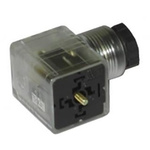 RS PRO 2P+E DIN 43650 A, Female Solenoid Connector with Indicator Light, 230 V ac Voltage