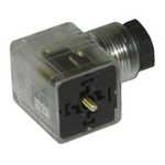 RS PRO 3P+E DIN 43650 A, Female Solenoid Connector with Indicator Light, 24 V dc Voltage
