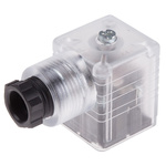 RS PRO 3P+E DIN 43650 A, Female Solenoid Connector,  with Indicator Light, 250 V ac Voltage