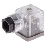 RS PRO 3P+E DIN 43650 A, Female Solenoid Connector with Indicator Light, 110 V ac Voltage