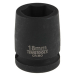 Teng Tools 18.0mm, 1/2 in Drive Impact Socket Hexagon, 30.0 mm length