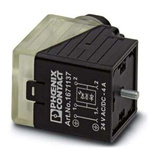 Phoenix Contact SACC 3P+E DIN 43650, Female DIN 43650 Solenoid Connector,  with Indicator Light, 24 V ac Voltage