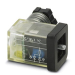 Phoenix Contact, Male Solenoid Valve Connector,  with Indicator Light, 24 V ac Voltage