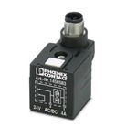 Phoenix Contact 4P, Plug Solenoid Valve Connector,  with Indicator Light, 24 V ac Voltage