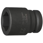 Bahco 17.0mm, 1/2 in Drive Impact Socket Hexagon, 45.0 mm length
