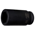 Bahco 1 1/2in, 3/4 in Drive Impact Socket Hexagon, 90.0 mm length