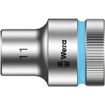 Wera 11mm Hex Socket With 1/2 in Drive , Length 37 mm