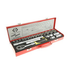 CK T4657 22 Piece Socket Set, 1/2 in Square Drive