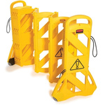 Rubbermaid Commercial Products Yellow Mobile Barrier, Extendable Barrier