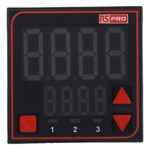 RS PRO Panel Mount PID Temperature Controller, 48 x 48mm, 2 Output Relay, SSR, 110 → 240 V ac Supply Voltage