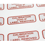 RS PRO Adhesive Pre-Printed Red Label-Calibration Void Removed-. Quantity: 140