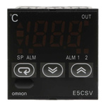 Omron E5CSV PID Temperature Controller, 48 x 48mm, 2 Output Relay, 24 V ac/dc Supply Voltage