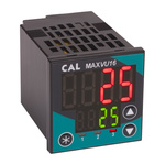 CAL MAXVU16 1/16 DIN PID Temperature Controller, 48 x 48mm 1 Input, 3 Output Relay, SSR, 24 V ac/dc Supply Voltage