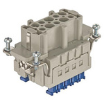 HARTING Heavy Duty Power Connector Insert, 16A, Female, Han ES Press Series, 10 Contacts