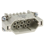 HARTING Heavy Duty Power Connector Insert, 10A, Male, Han D Series, 15 Contacts