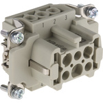 HARTING Heavy Duty Power Connector Insert, 16A, Female, Han E Series, 6 Contacts