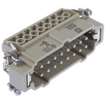 HARTING Heavy Duty Power Connector Insert, 16A, Male, Han E Series, 16 Contacts