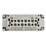 HARTING Heavy Duty Power Connector Insert, 16A, Female, Han E Series, 16 Contacts