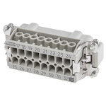 HARTING Heavy Duty Power Connector Insert, 16A, Male, Han E Series, 16 Contacts