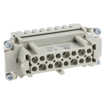HARTING Heavy Duty Power Connector Insert, 16A, Female, Han ES Series, 16 Contacts