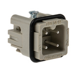 HARTING Heavy Duty Power Connector Insert, 10A, Male, Han A Series, 3 Contacts