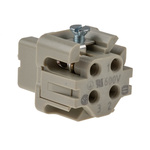 HARTING Heavy Duty Power Connector Insert, 10A, Female, Han A Series, 3 Contacts