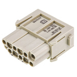 Han-Modular Series Female Module, 12 Way, 2 Row, Rated At 10A, 250 V, Han DD