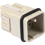 HARTING Heavy Duty Power Connector Insert, 16A, Male, Han Q Series, 6 Contacts