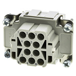 HARTING Heavy Duty Power Connector Insert, 16A, Female, Han EE Series, 10 Contacts
