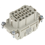 HARTING Heavy Duty Power Connector Insert, 16A, Female, Han EE Series, 18 Contacts