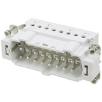 TE Connectivity Heavy Duty Power Connector Insert, 16A, Male, HE Series, 16 Contacts