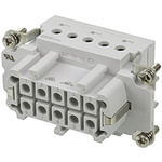 TE Connectivity Heavy Duty Power Connector Insert, 16A, Female, HE Series, 10 Contacts