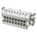 TE Connectivity Heavy Duty Power Connector Insert, 16A, Female, HE Series, 16 Contacts