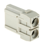 Han-Modular Series Male Module, 2 Way, 1 Row, Rated At 40A, 1 kV, Han 40A Axial