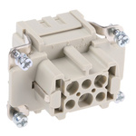 Han E Series size 16 A Connector Insert, Female, 6 Way, 16A, 500 V