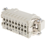 Han E Series size 16 A Connector Insert, Male, 16 Way, 16A, 500 V