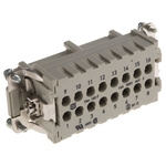 Han E Series size 16 A Connector Insert, Female, 16 Way, 16A, 500 V