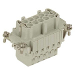HARTING Heavy Duty Power Connector Insert, 16A, Female, Han ESS Series, 10 Contacts