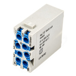 HARTING Heavy Duty Power Connector Module, 16A, Male, Han-Modular Series, 8 Contacts