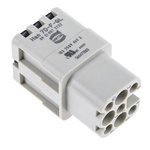 HARTING Heavy Duty Power Connector Insert, 10A, Female, Han D Series, 8 Contacts